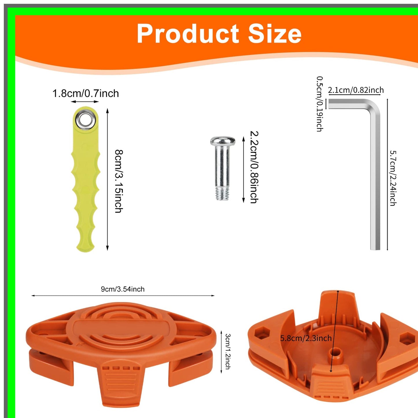 Dual Pack Polycarbonate Replacement Blades for Worx String Trimmers