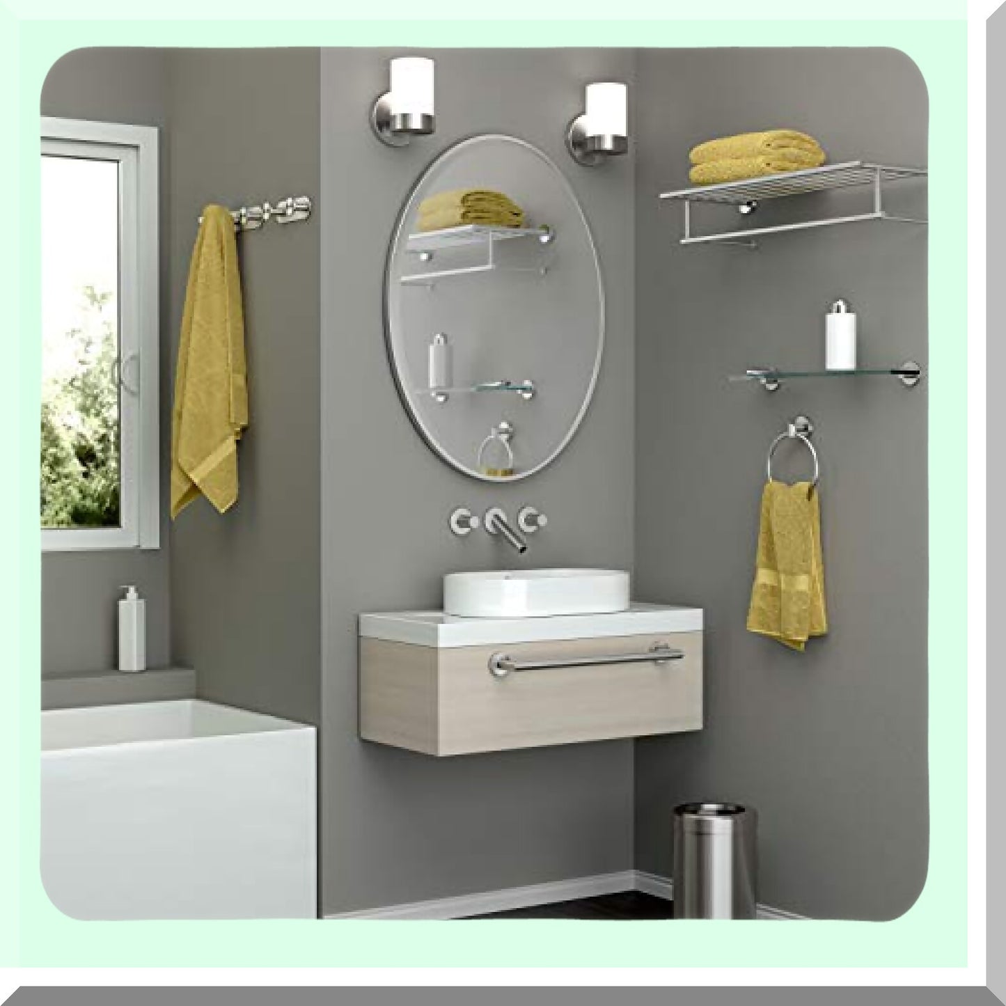 4643B Glam Standard Nickel Tet Paper Holder