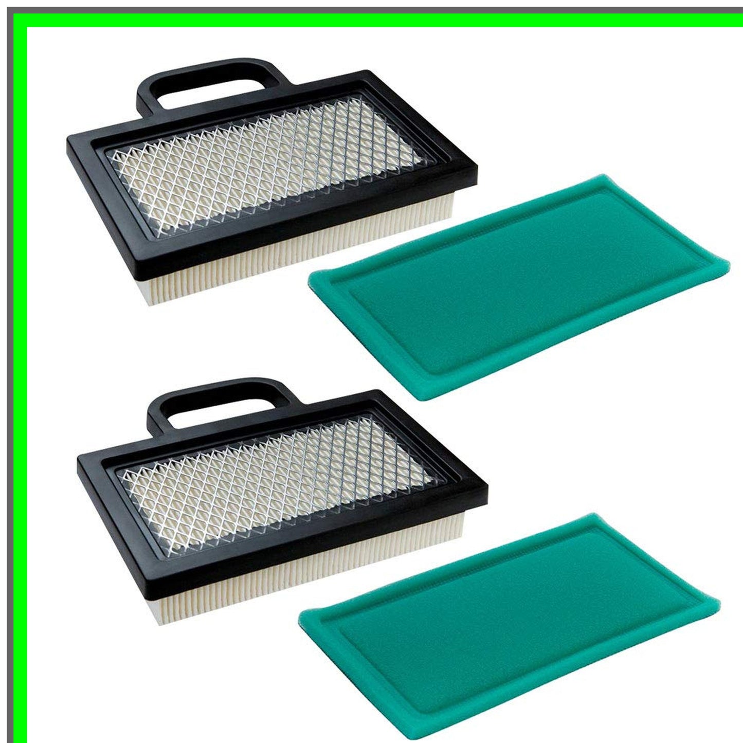 Dual Air Filter Set for Briggs Stratton Intek V-Twin Lawn Mowers