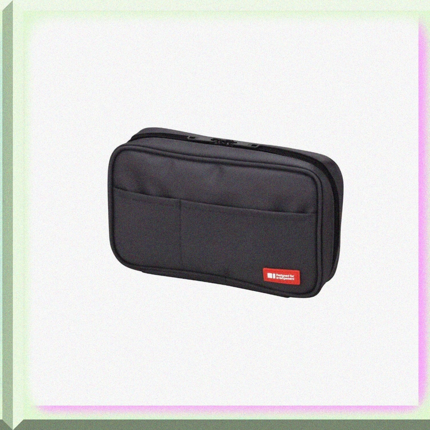 Zipper Pen Case Black 7.9 x 2 x 4.7 Inches