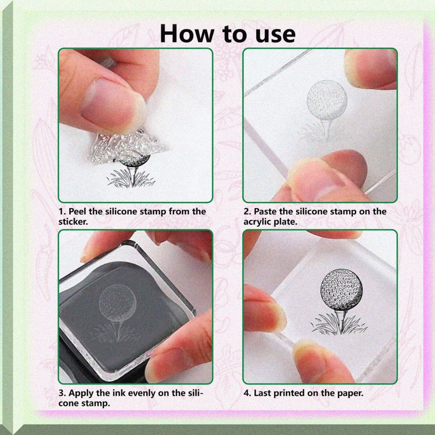 Sport Theme Clear Rubber Stamp Set for Journaling and Crafts