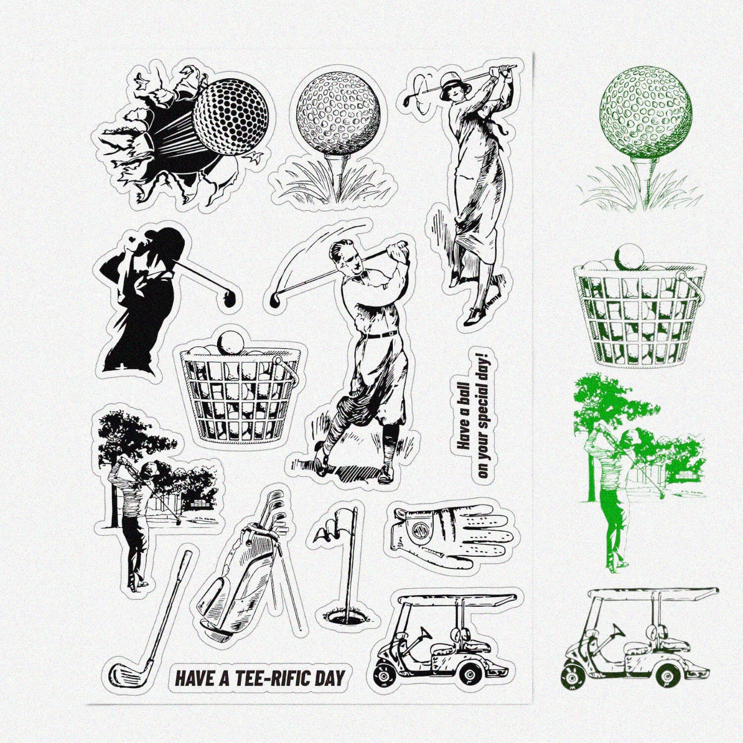 Sport Theme Clear Rubber Stamp Set for Journaling and Crafts