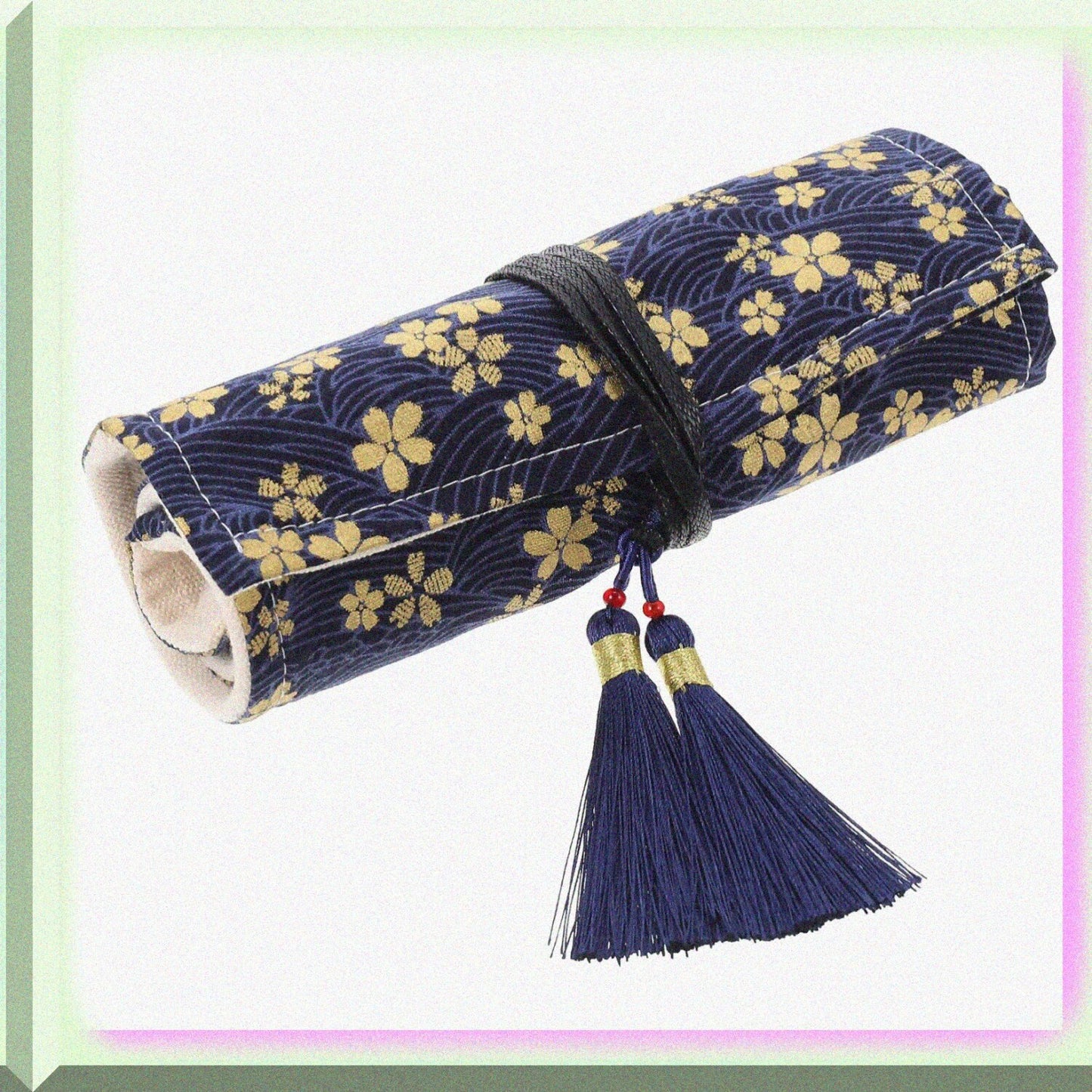 Crochet Hook Case Navy 15cm Folding Organizer