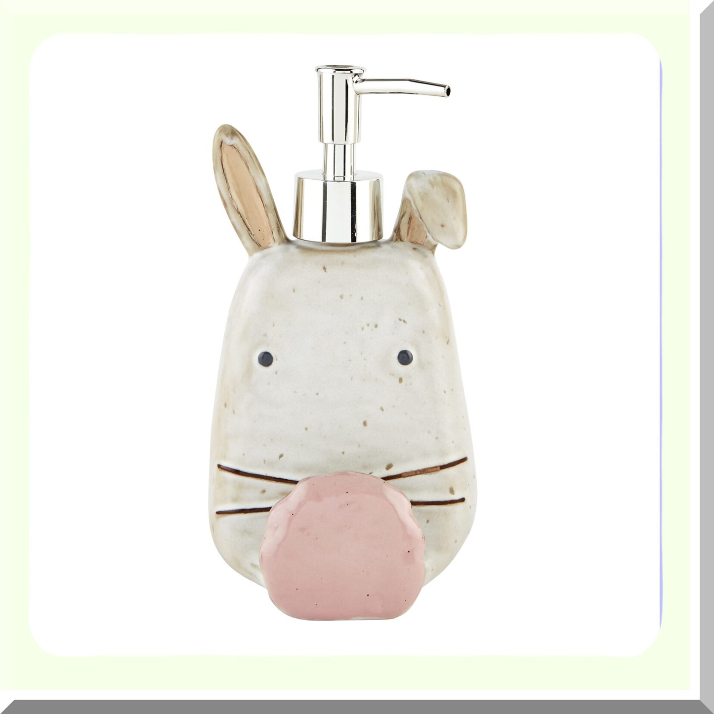 Bunny Soap Pump Holder Multi 6.5" x 4"