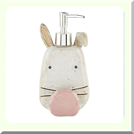 Bunny Soap Pump Holder Multi 6.5" x 4"