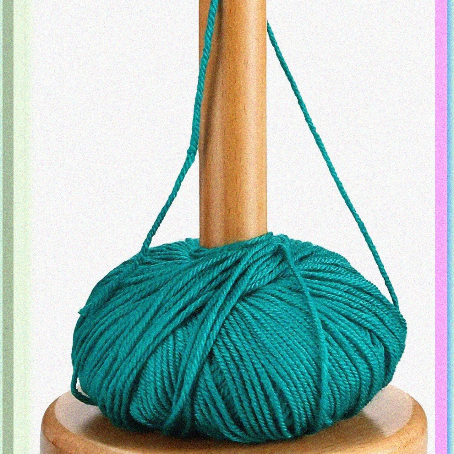 Wood Yarn Holder for Knitting Crochet Natural Wood 13.5cm Diameter