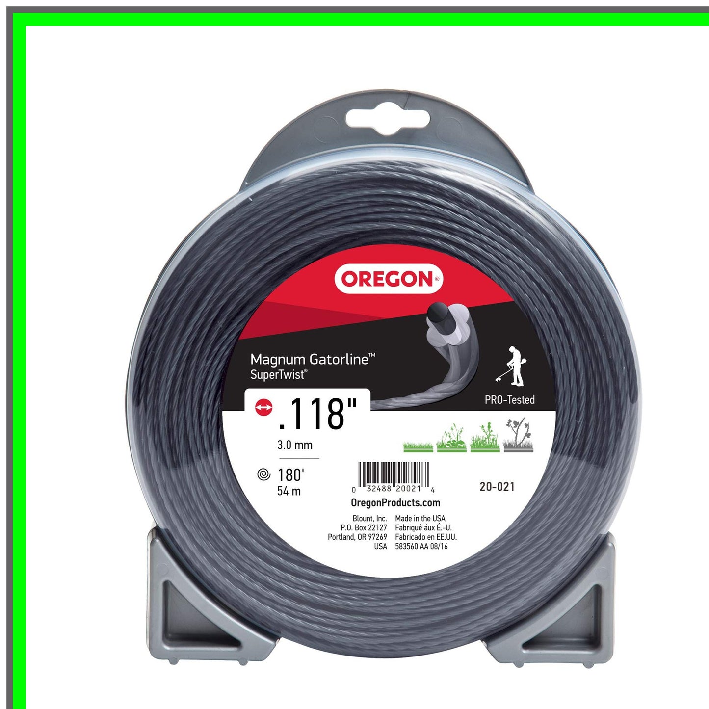 Magnum Gatorline Supertwist Trimmer Line 180-Foot Heavy-Duty Black