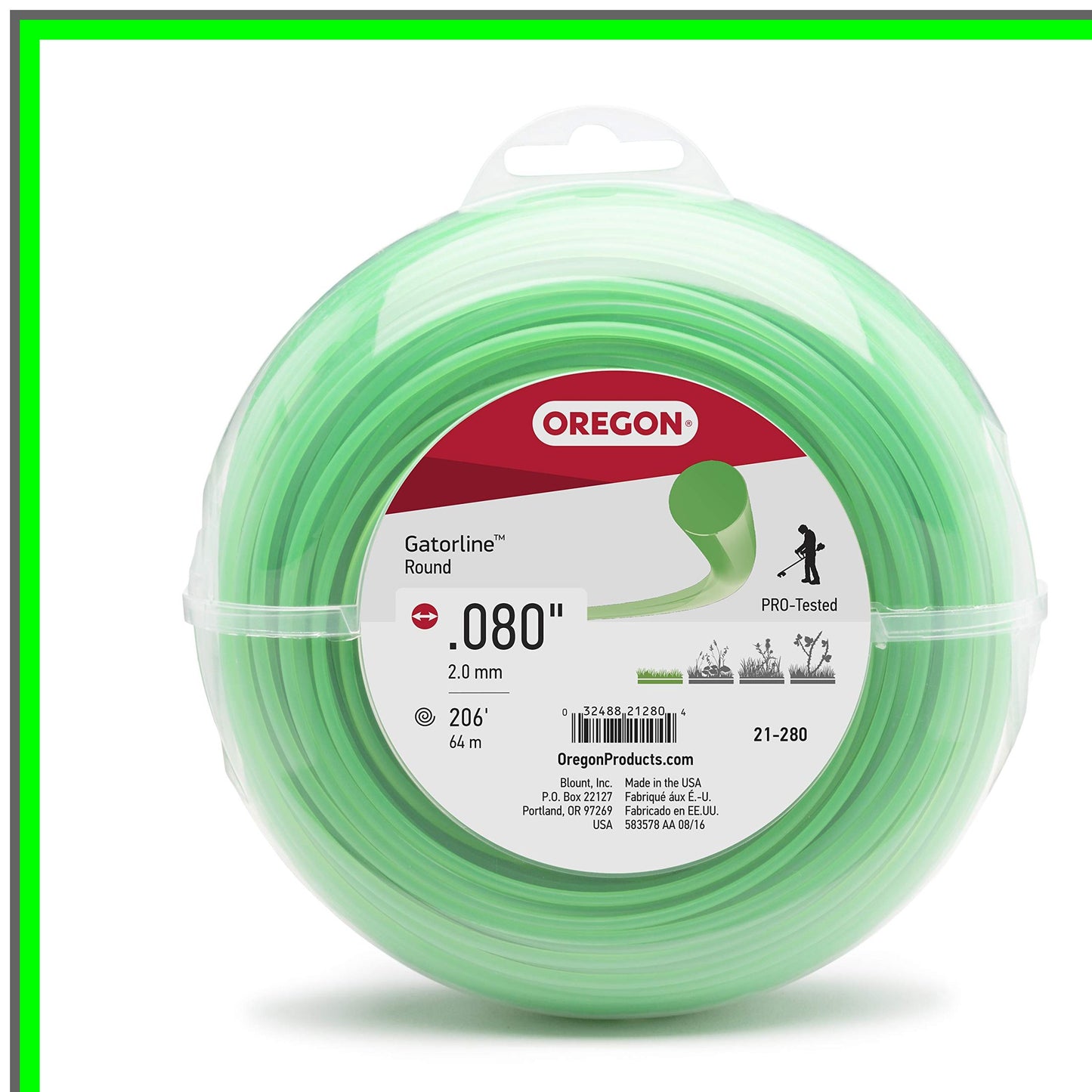 Gatorline 08-Inch Round Trimmer Line 206-Foot for Efficient Lawn Care