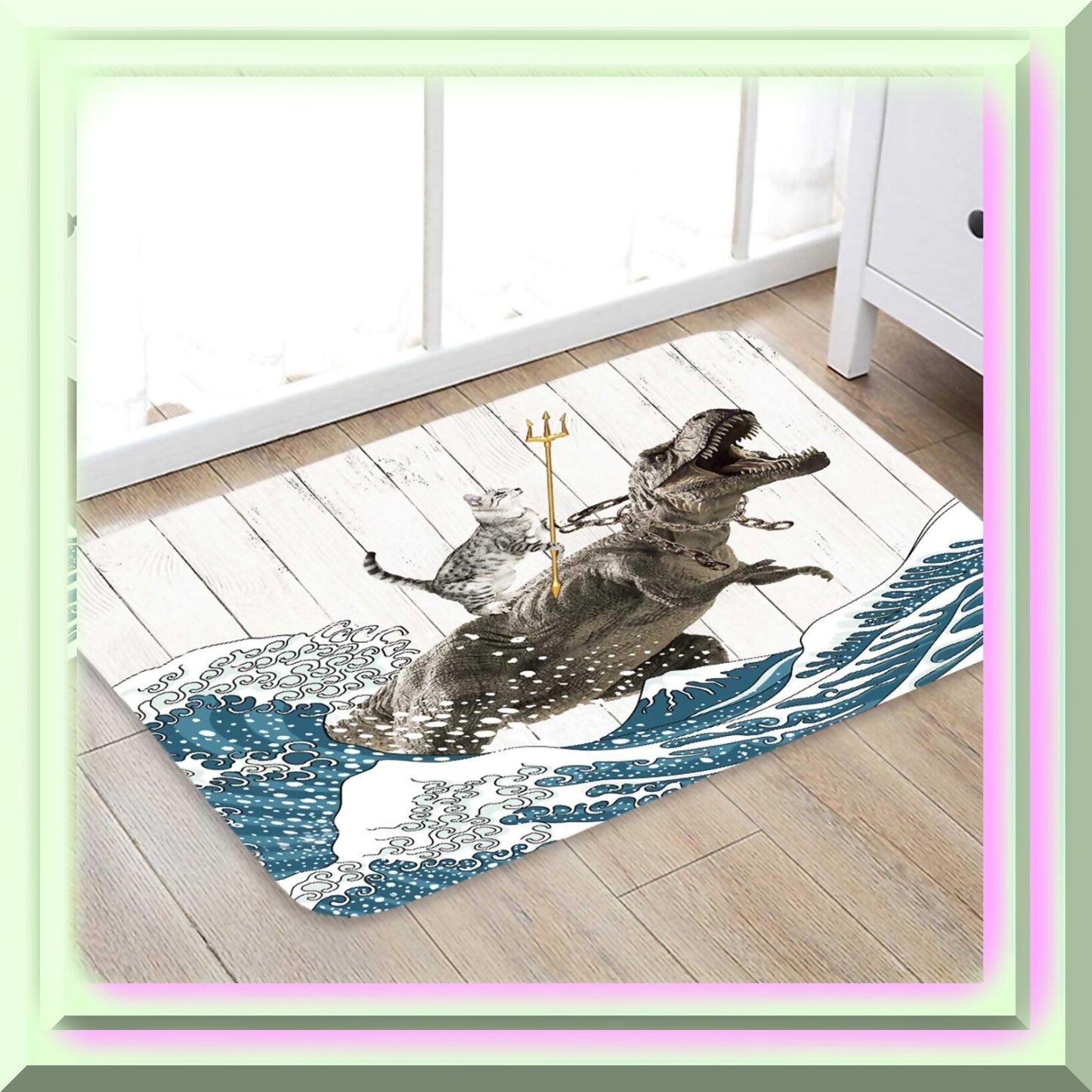 Funny Cat Bath Mat 24x16 Inches