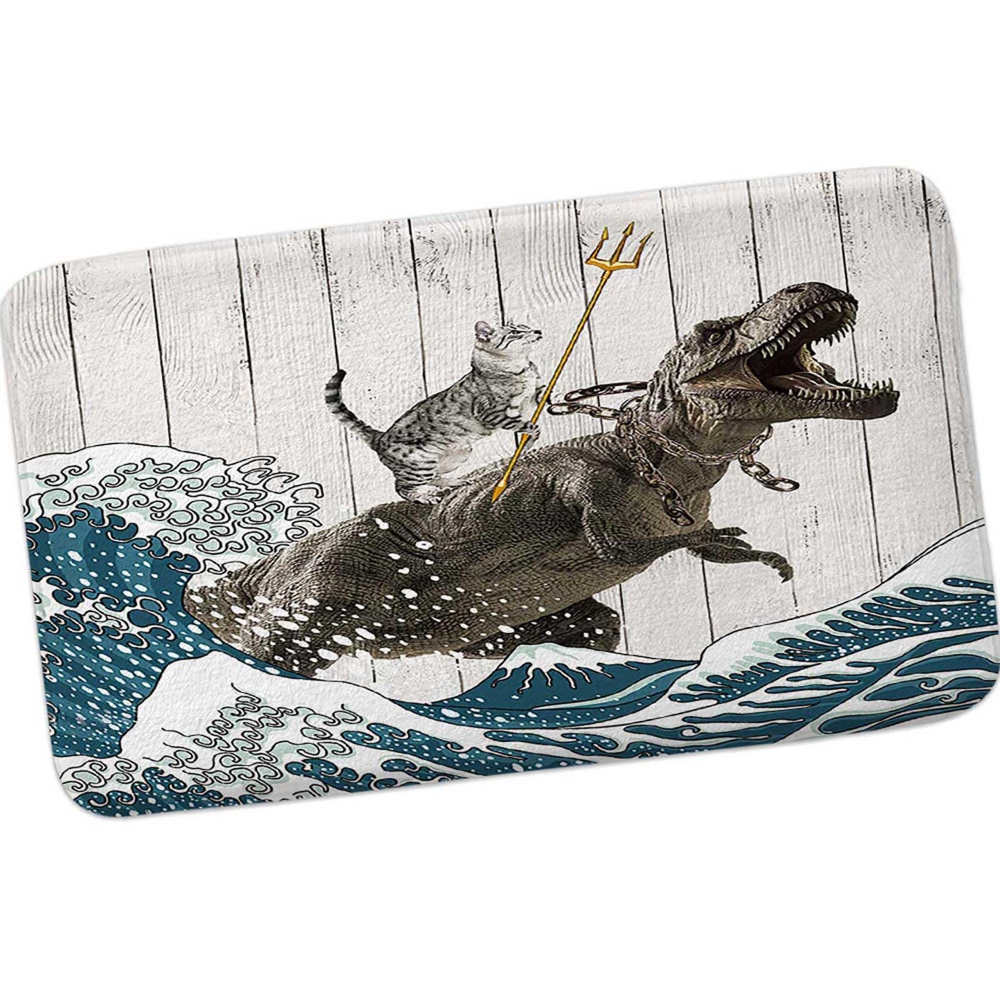 Funny Cat Bath Mat 24x16 Inches