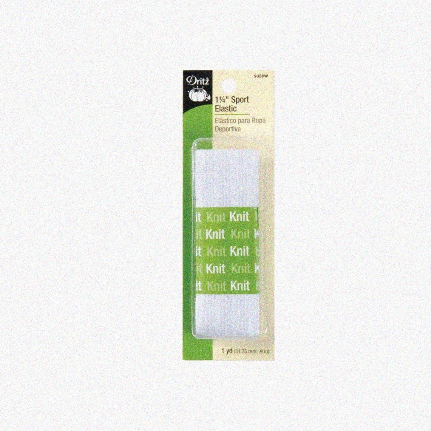 9326W Sport Knit Elastic White 1-1/4-Inch x 1 Yard
