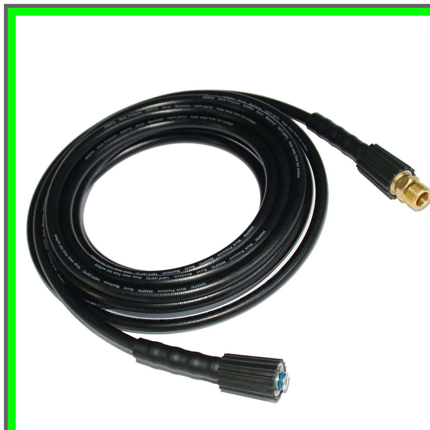 High Pressure 50FT Anti-Kink Washer Hose with Adapter for 3000PSI Systems