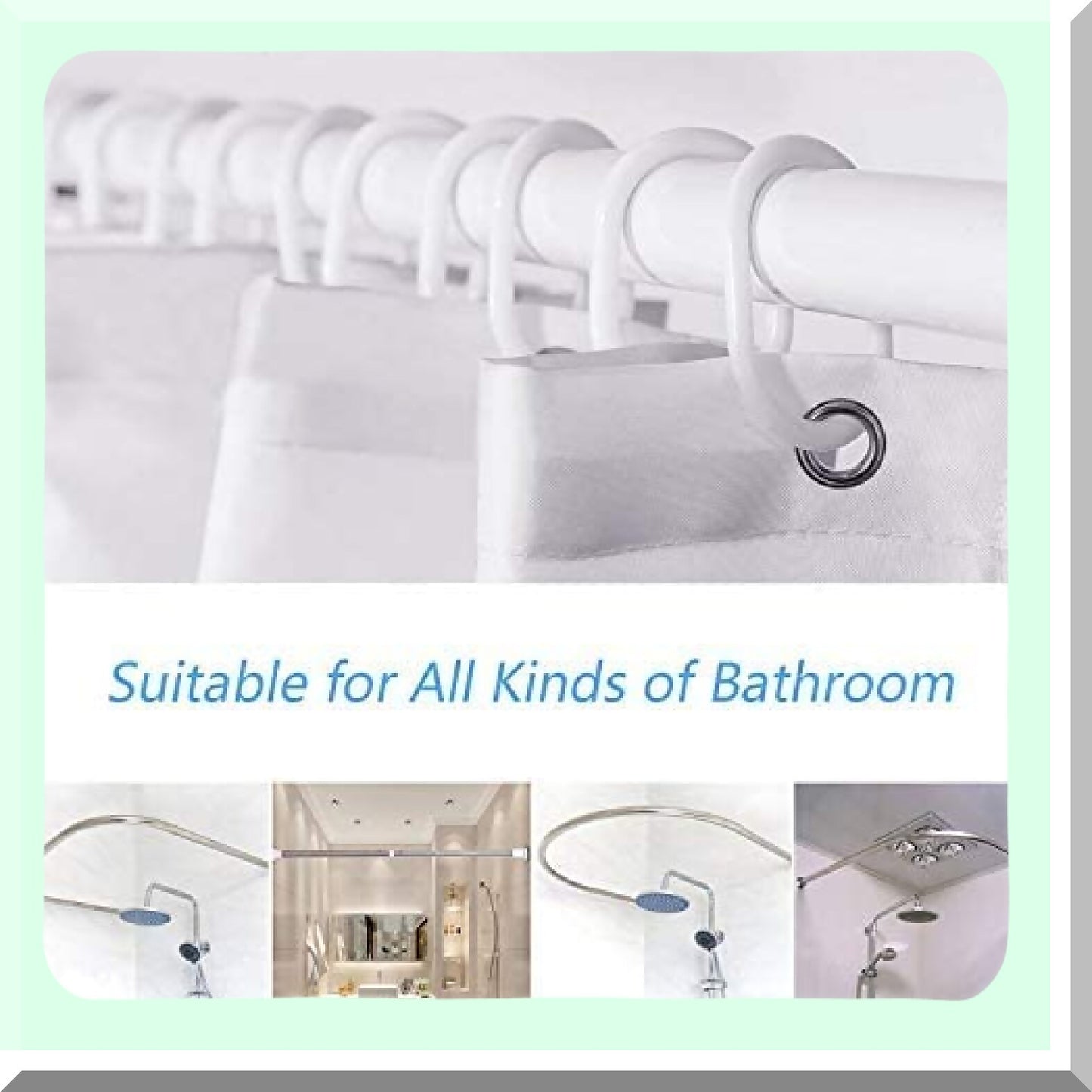 Red Flower Watercolor Shower Curtain with Hooks