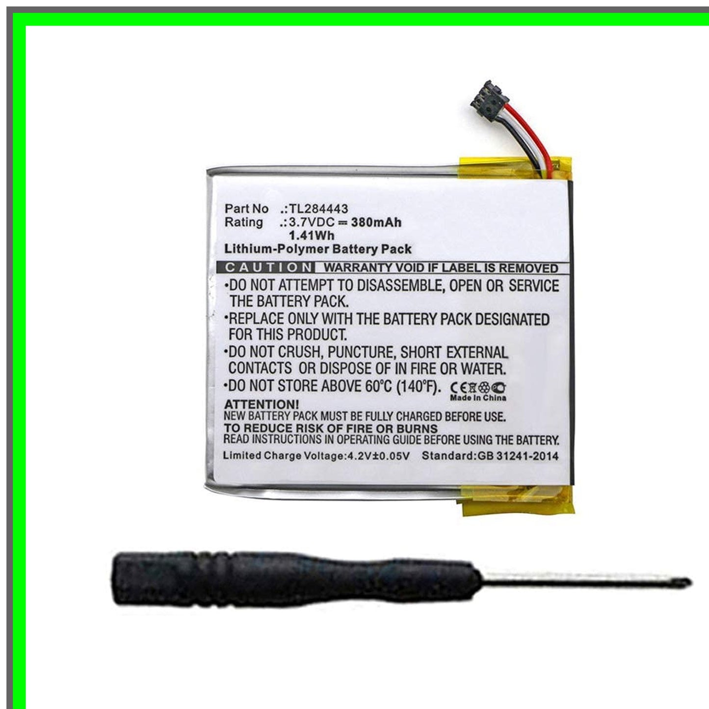 Nest Thermostat 2nd Gen Battery Replacement 380mAh Long-Lasting Power