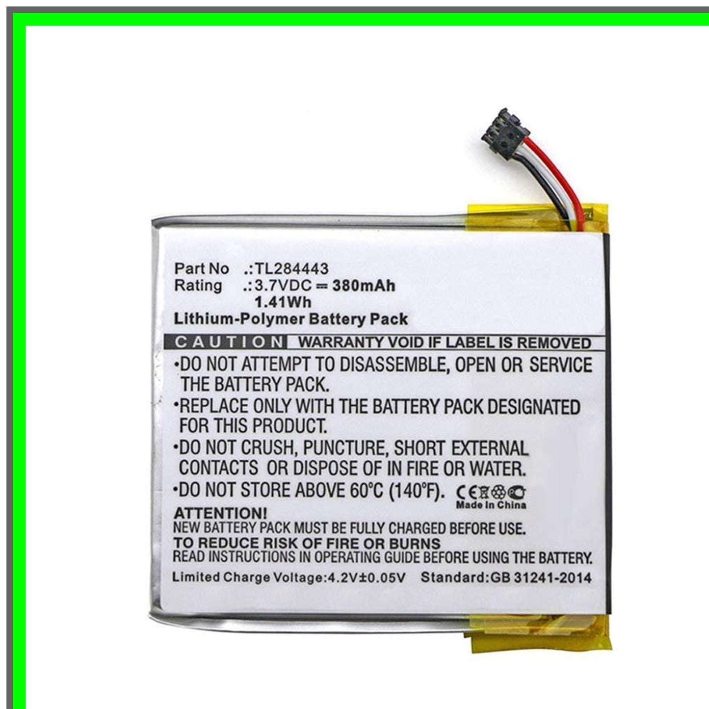 Nest Thermostat 2nd Gen Battery Replacement 380mAh Long-Lasting Power