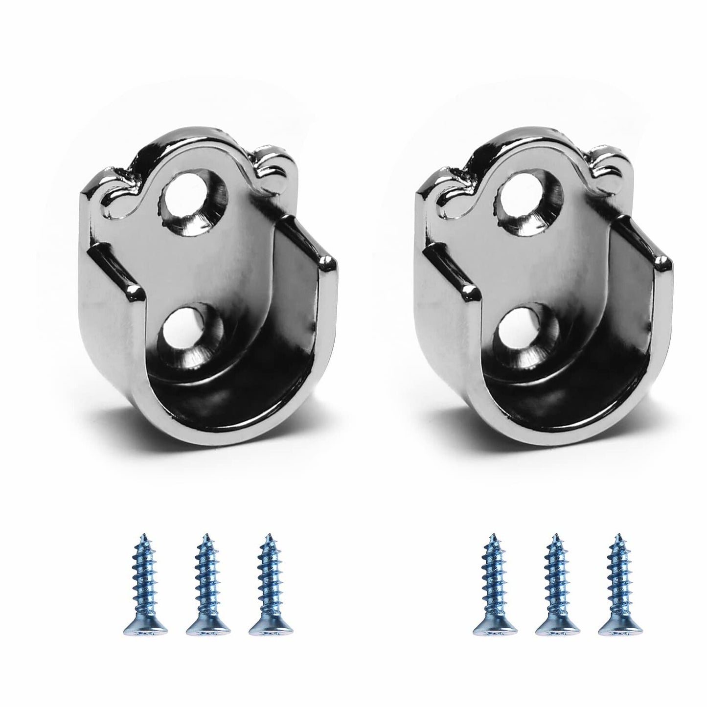 Zinc Alloy Closet Pole Sockets 0.75 inch 2pcs