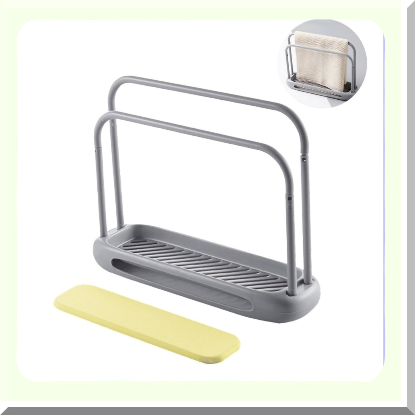 Kitchen Towel Rack Grey 25.3x7.2x19.6cm