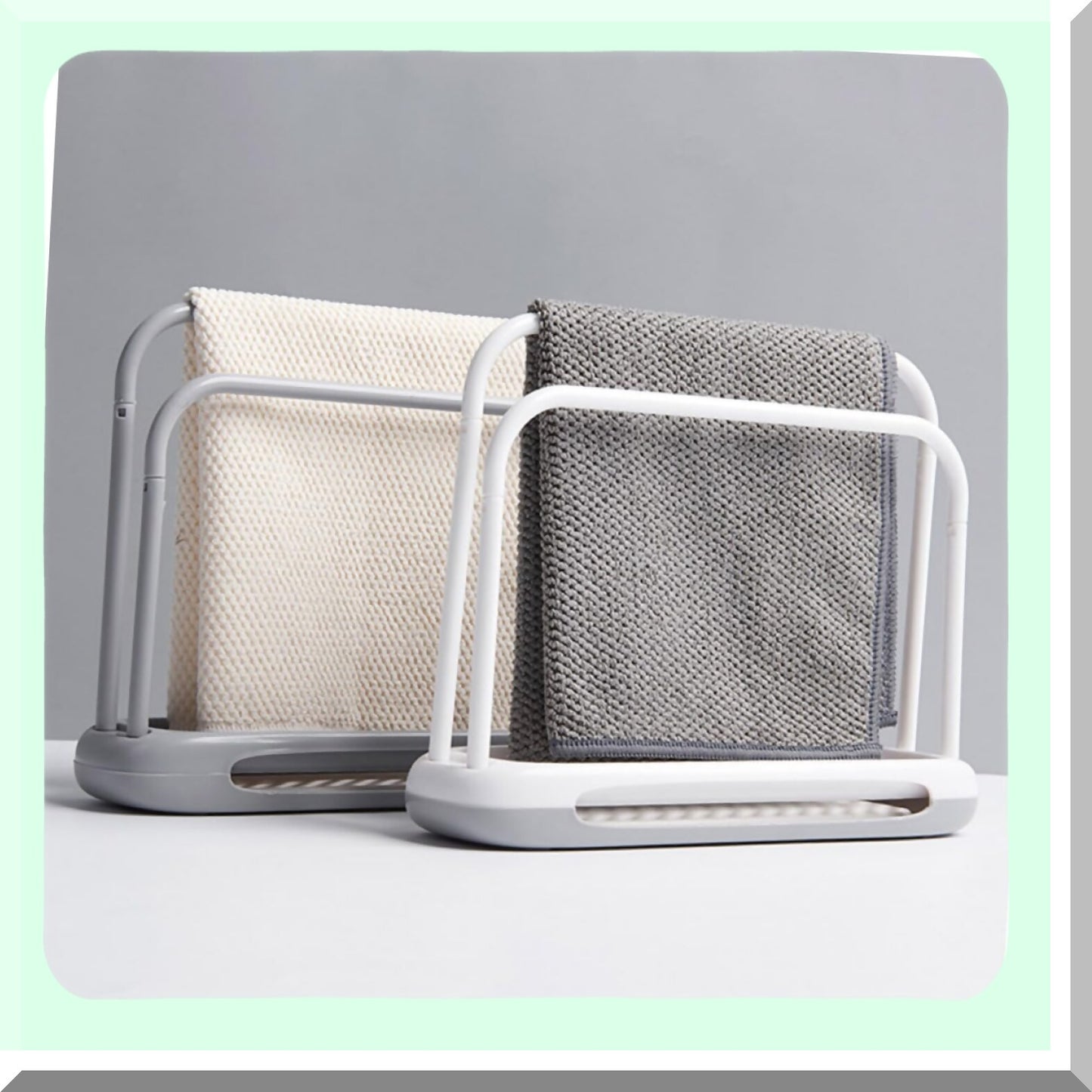 Kitchen Towel Rack Grey 25.3x7.2x19.6cm