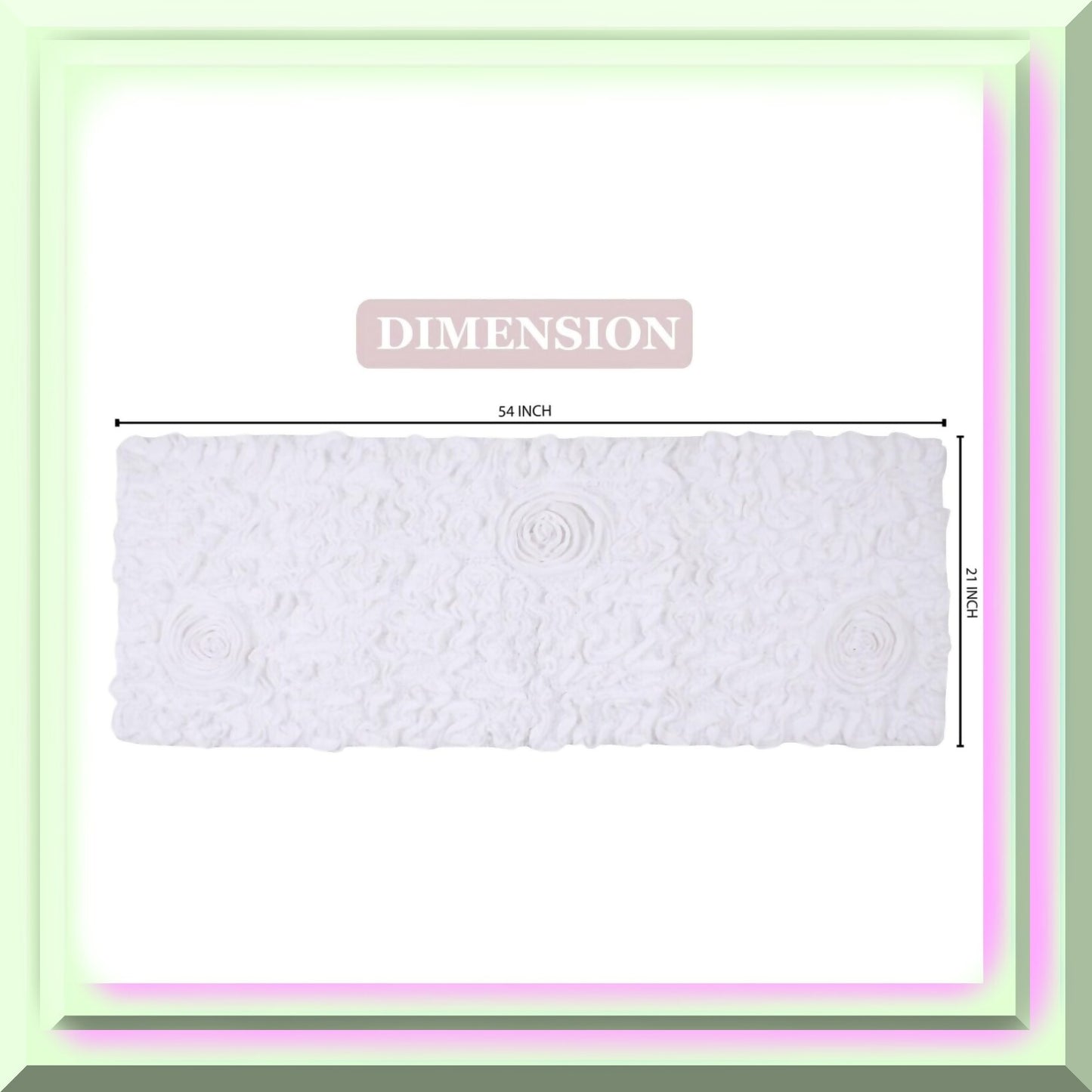 21"x54" Cotton Tufted Bath Rug Runner White