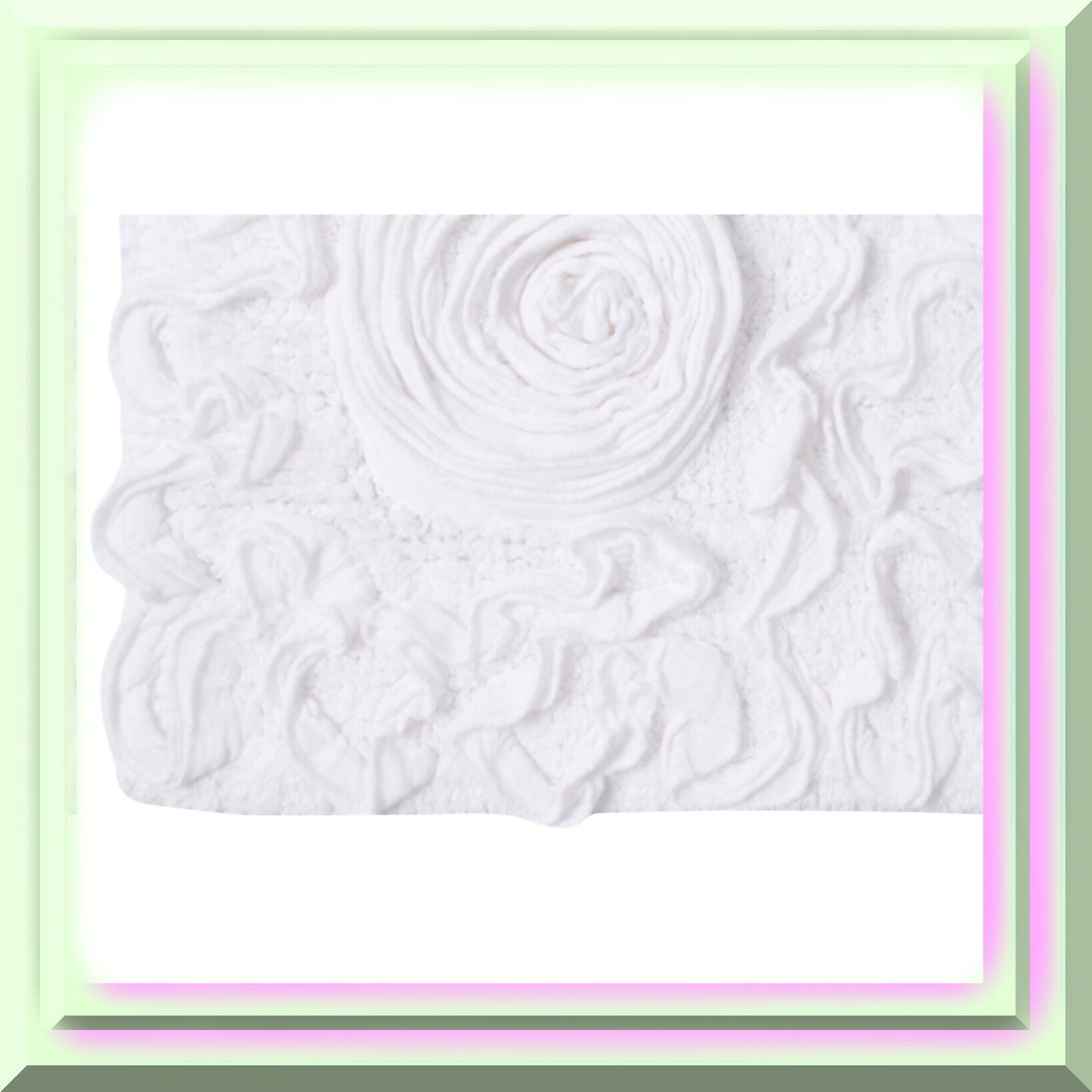 21"x54" Cotton Tufted Bath Rug Runner White