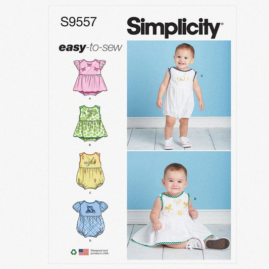 Baby Romper Sewing Pattern Kit in Multiple Sizes