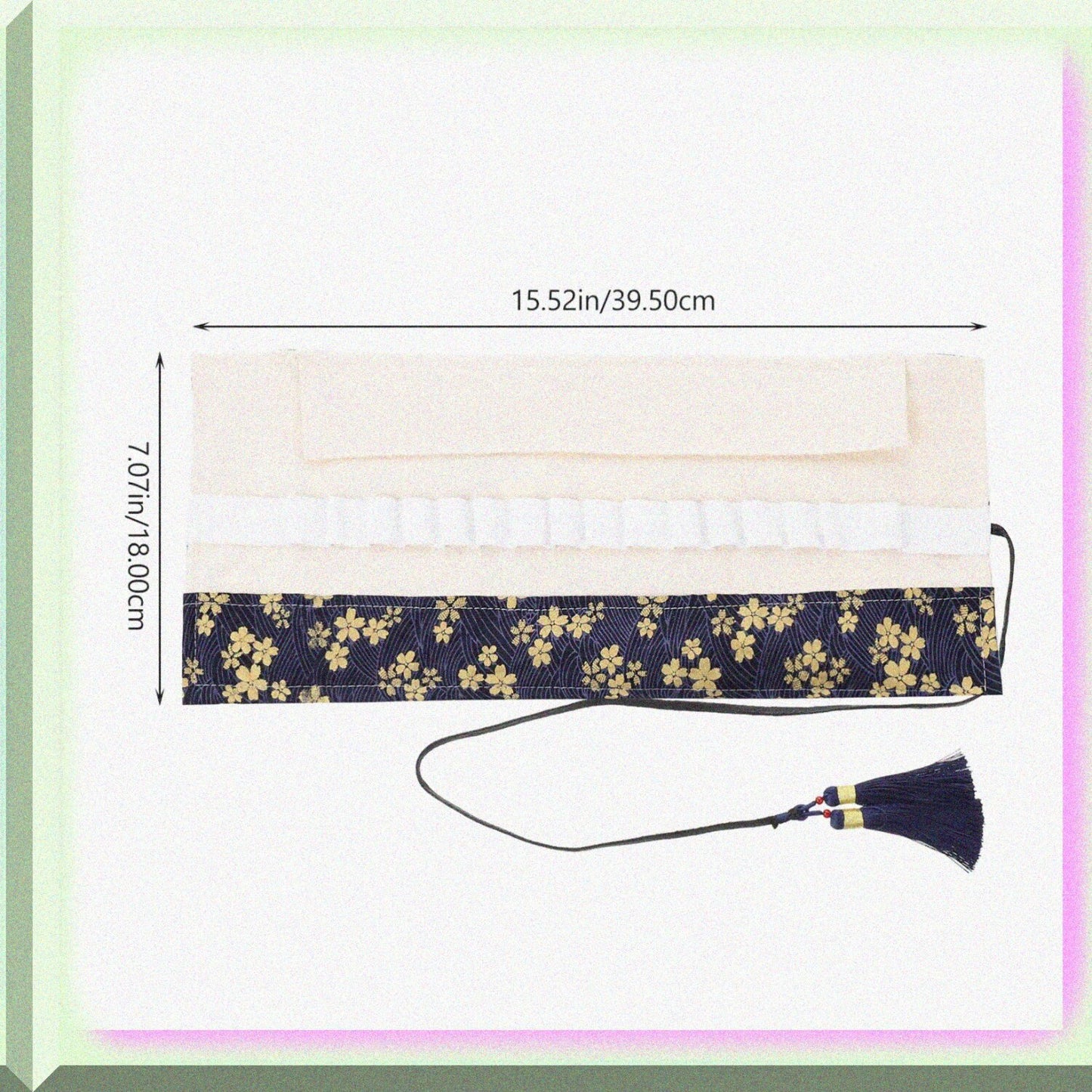 Crochet Hook Case Roll Up Bag 39.5x18cm