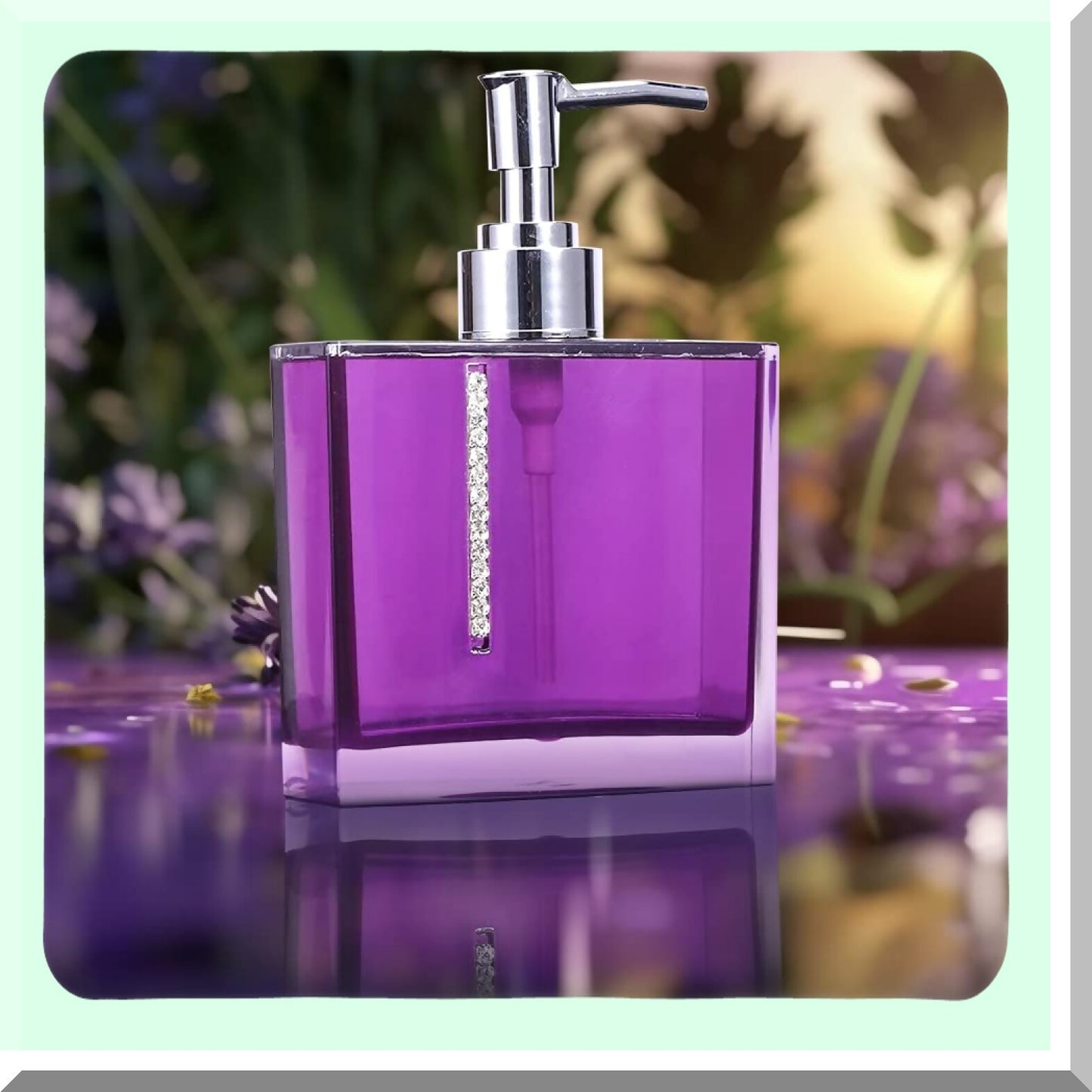5 PCS Purple Acrylic Bathroom Accessory Set