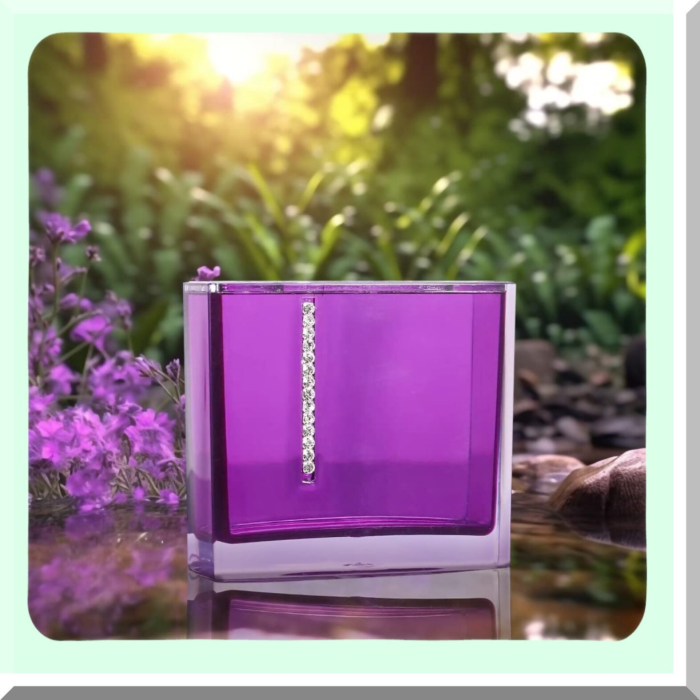 5 PCS Purple Acrylic Bathroom Accessory Set