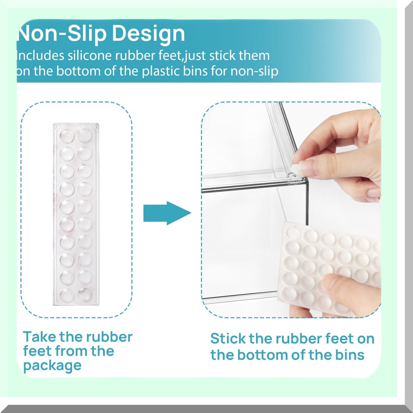 2 Pack Clear Acrylic Makeup Organizer Drawers