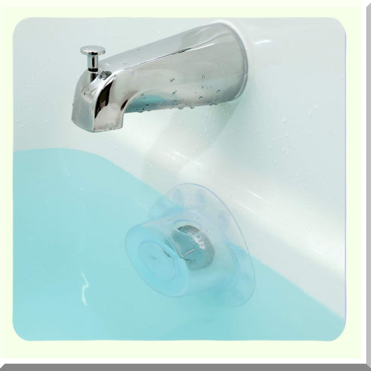 Bottomless Bath Overflow Drain Cover 4" Clear