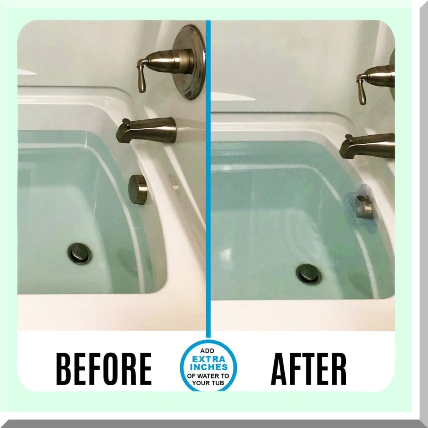 Bottomless Bath Overflow Drain Cover 4" Clear