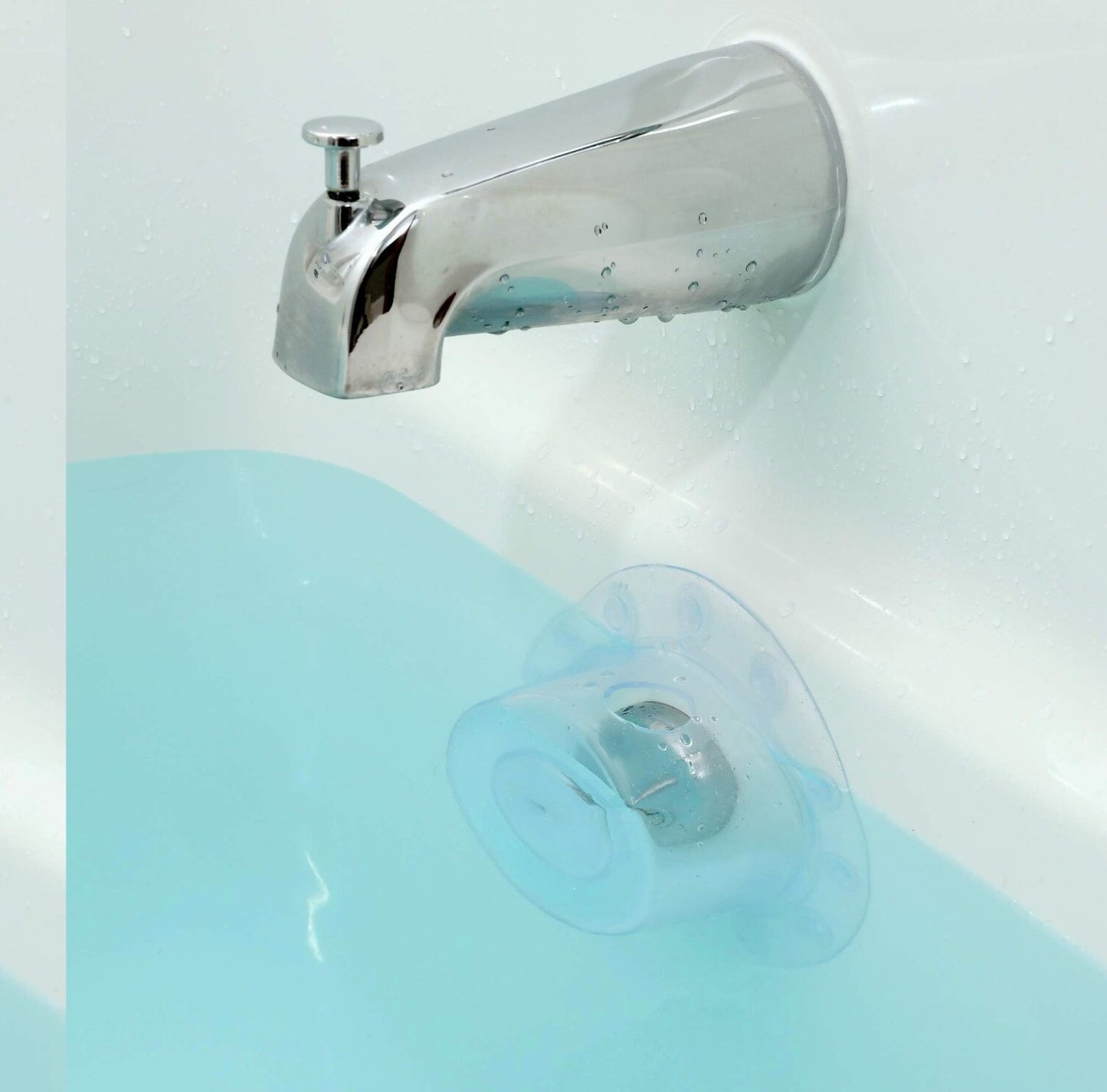 Bottomless Bath Overflow Drain Cover 4" Clear