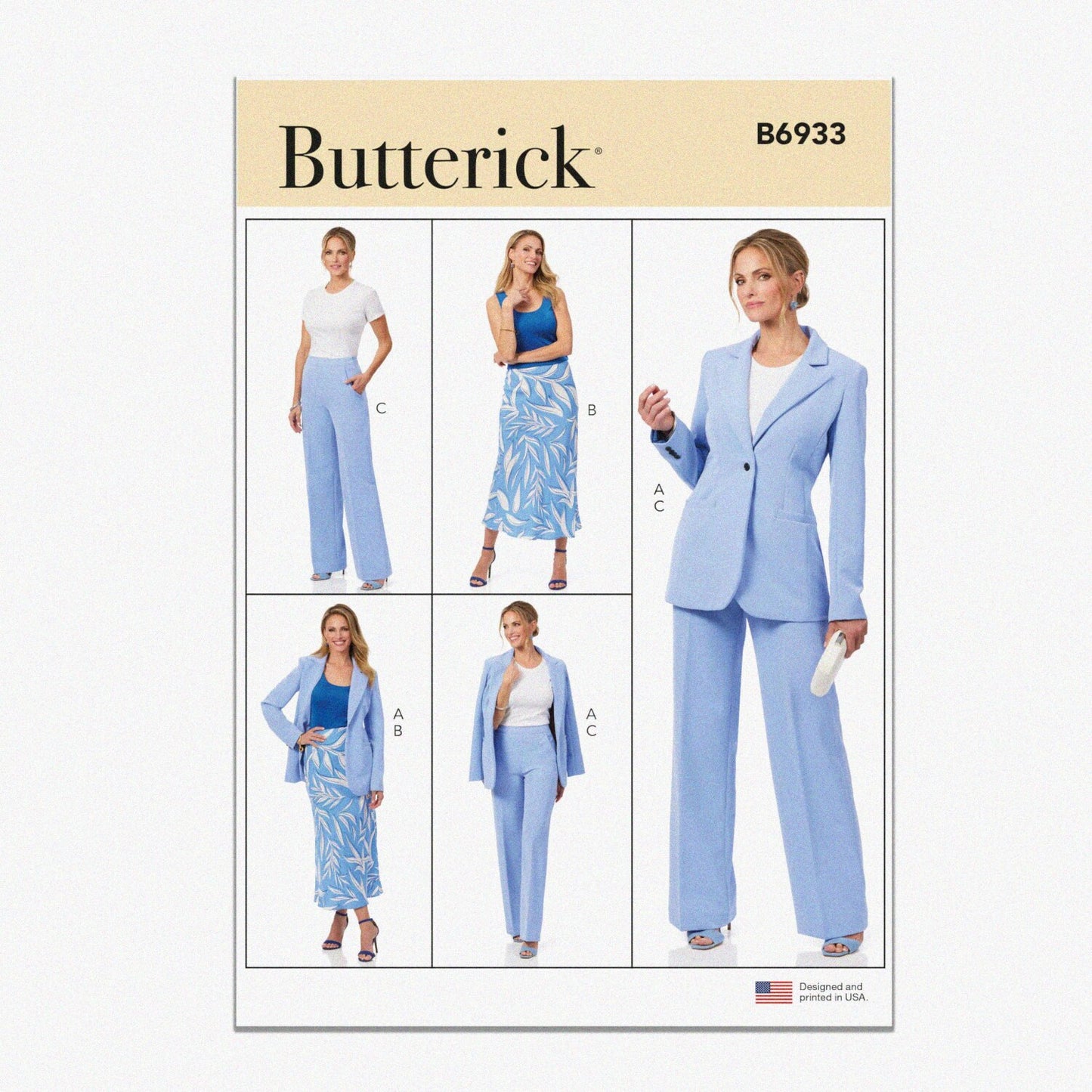Misses' Semi-Fitted Jacket, Skirt & Pants Sewing Pattern Kit