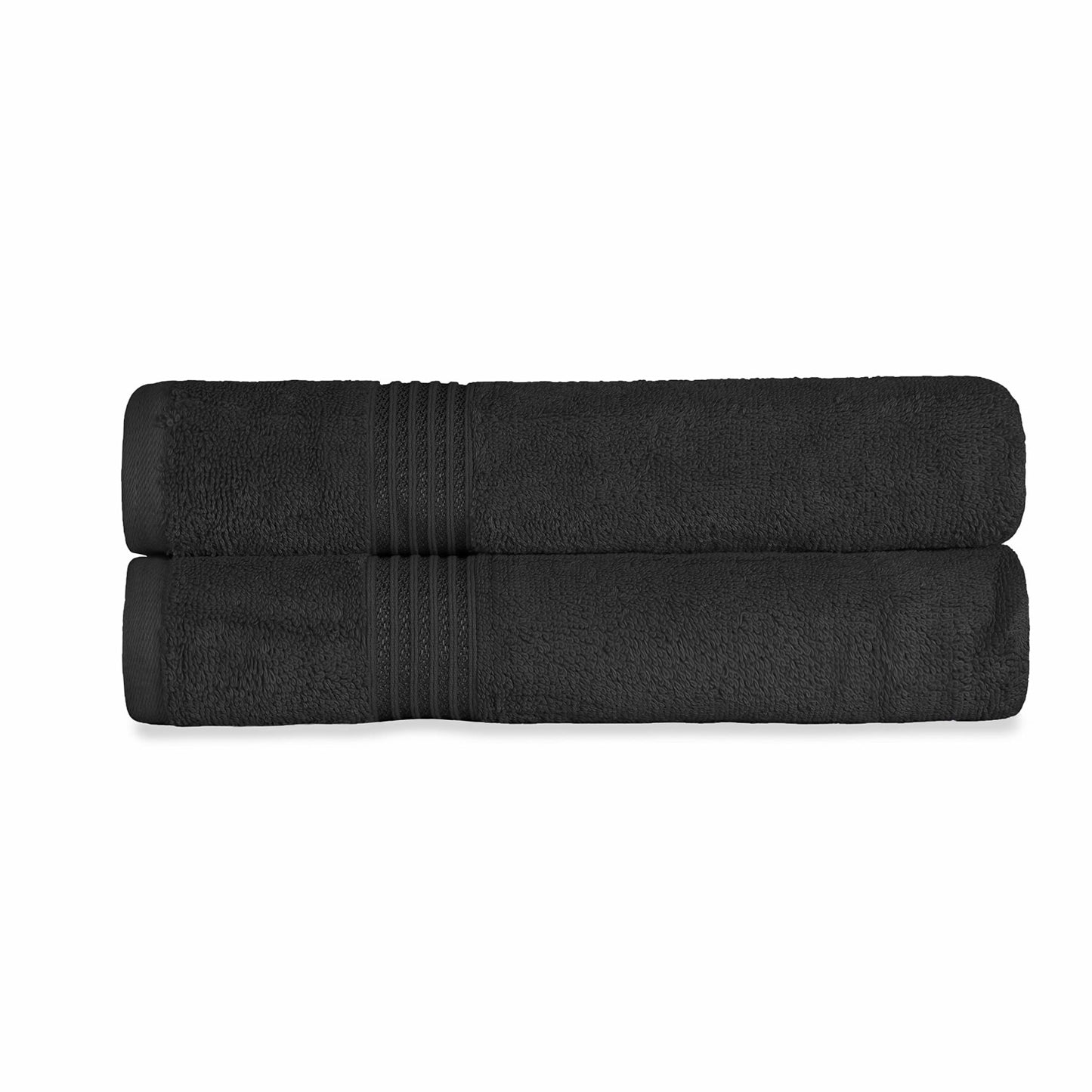 Egyptian Cotton 2-Piece Bath Sheet Towel Set Black