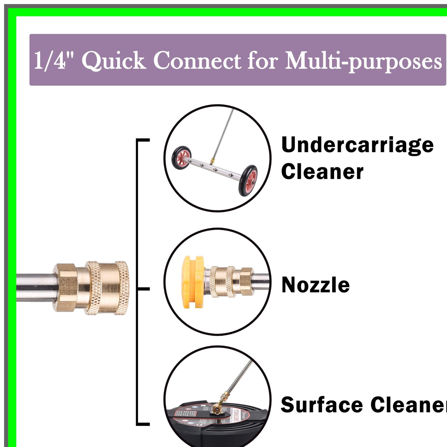 Stainless Steel Power Washer Extension Wand Set for Enhanced Cleaning Reach
