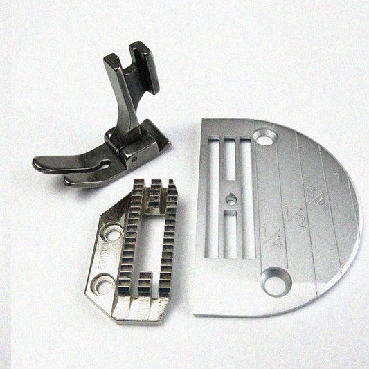 Heavy Duty Needle Plate and Feed Dog Presser Foot Set