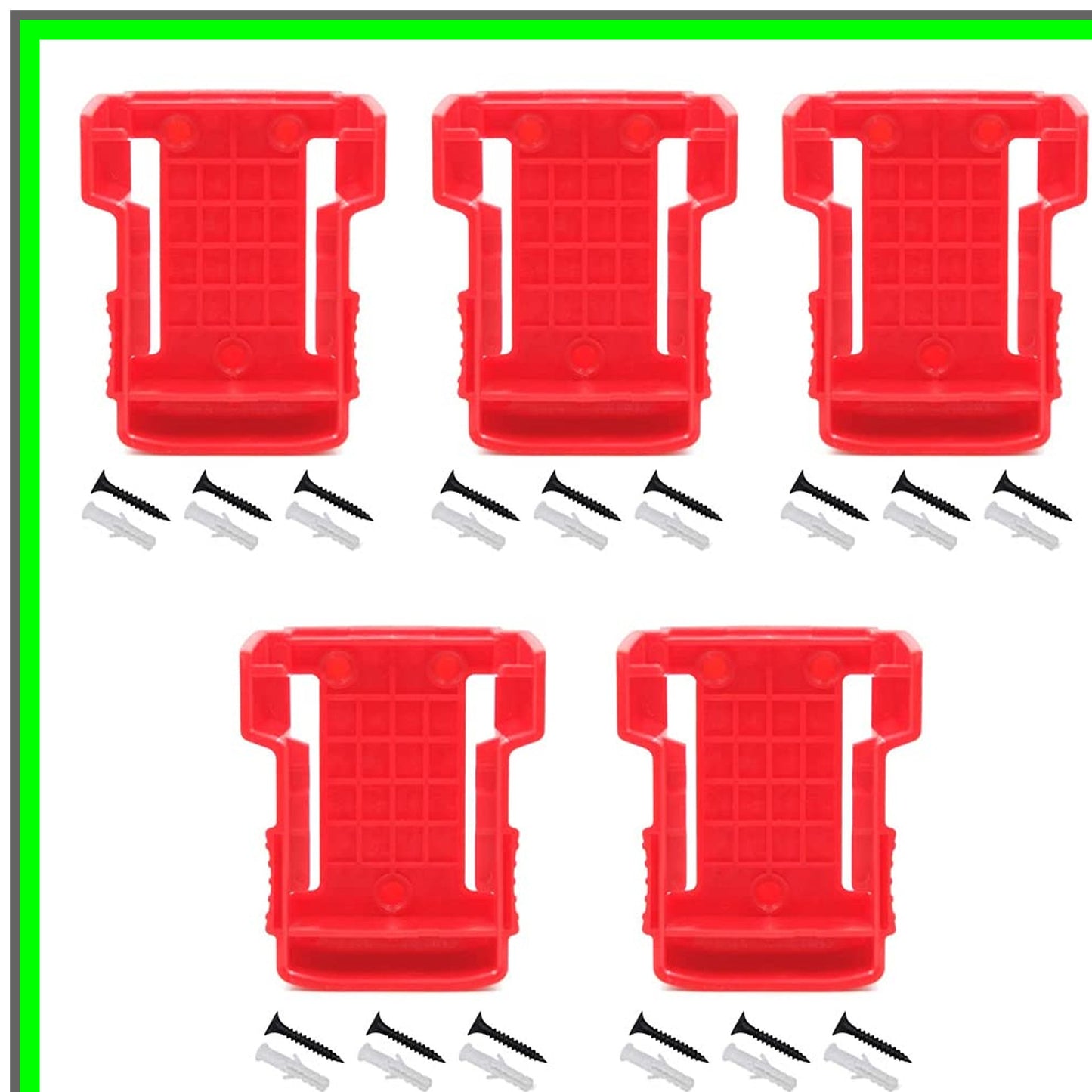 Milwaukee M18 Battery Mounts Hanger Holder - 5 Pack Wall Storage Solution
