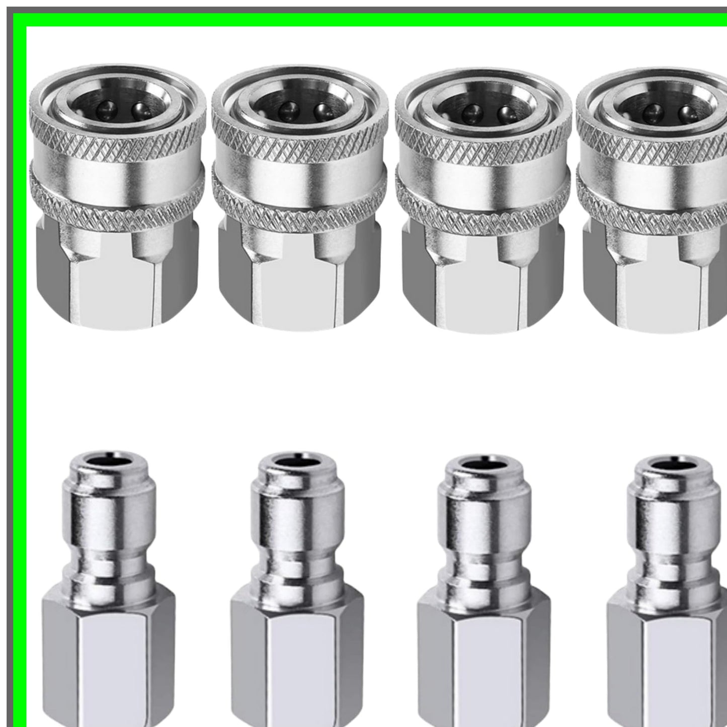 Quick Connect Stainless Steel Pressure Washer Fittings Kit for Easy Attachments