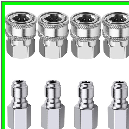 Quick Connect Stainless Steel Pressure Washer Fittings Kit for Easy Attachments