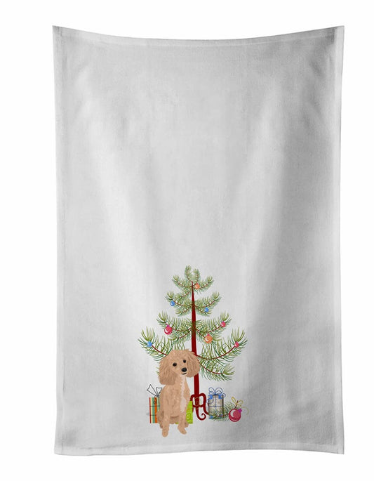 White Poodle Kitchen Towel Set of 2 19x25