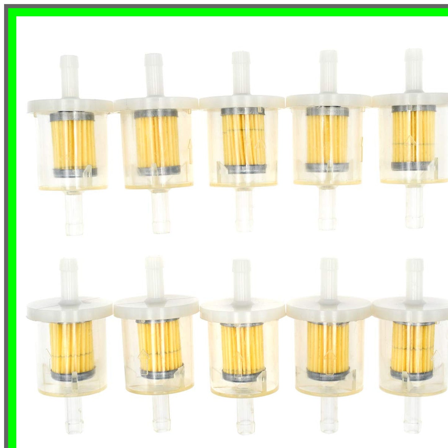 Efficient 10-Pack 40 Micron Fuel Filters for Lawn Mowers and Generators