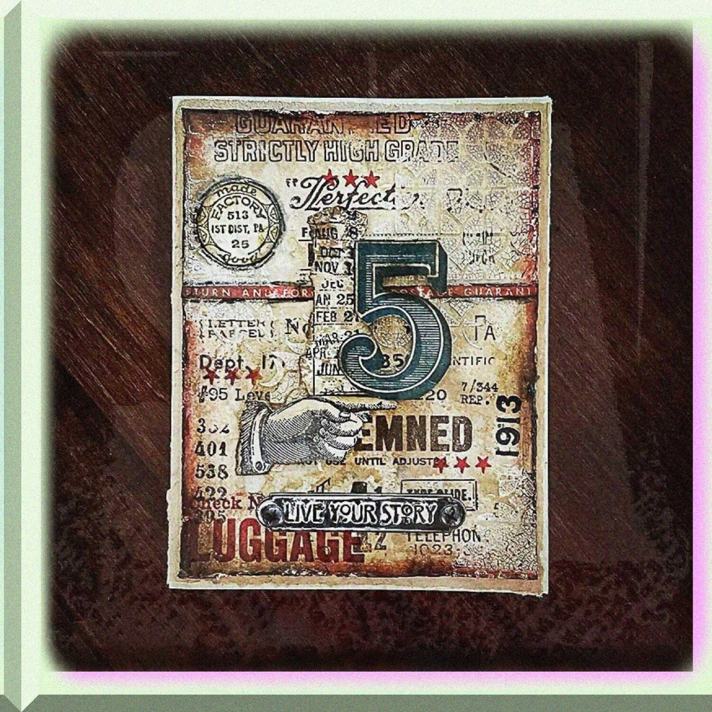 Luggage Condemned Ticket Alphabet Number Rubber Stamp