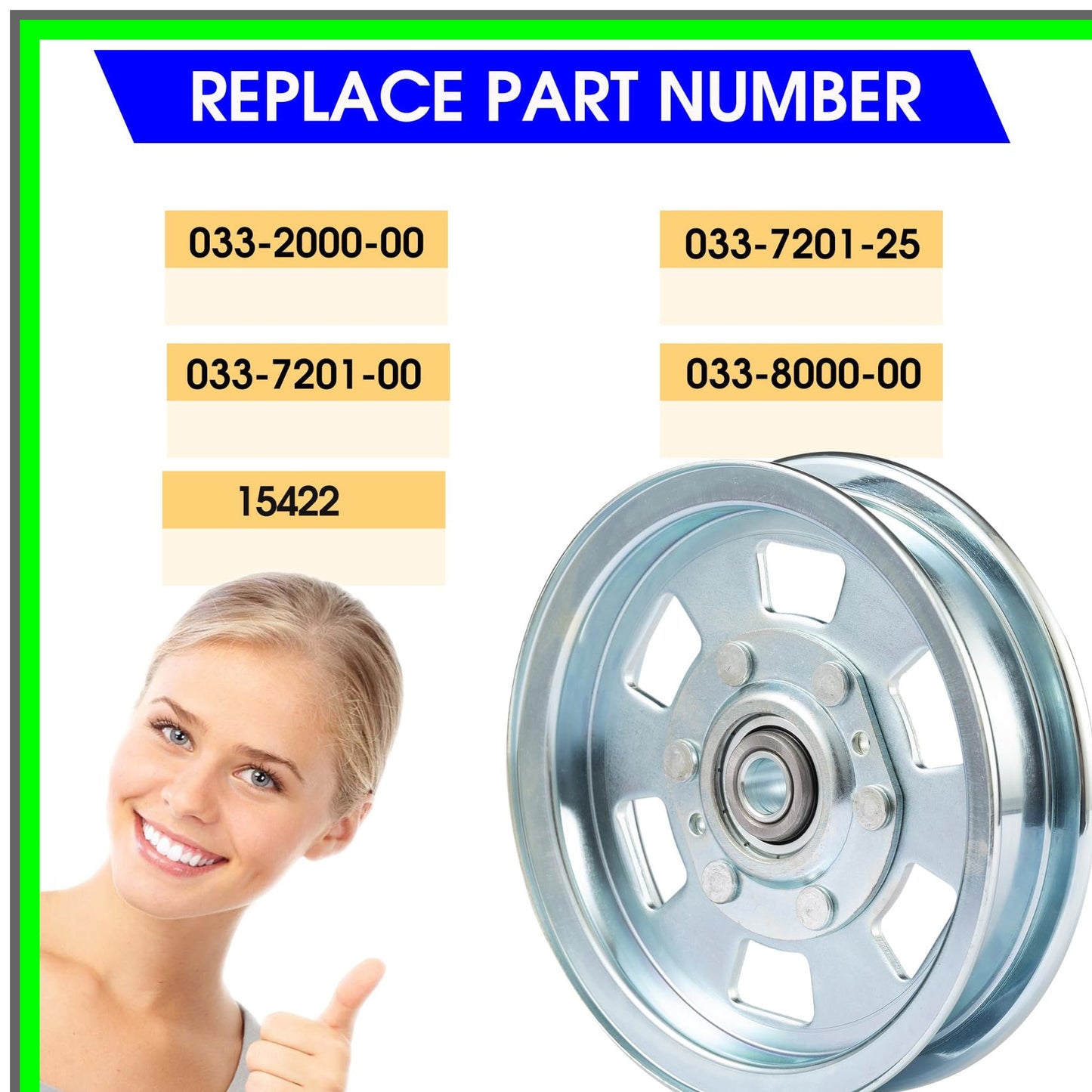 Lawn Mower Idler Pulley Replacement for Bad Boy MZ ZT Outlaw Decks