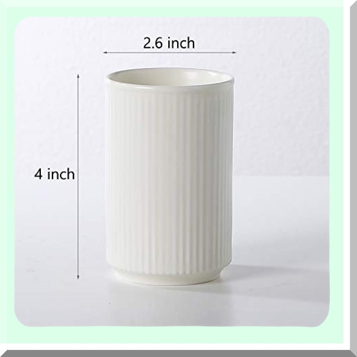 2pcs Vertical Stripes Porcelain Tumbler Cup