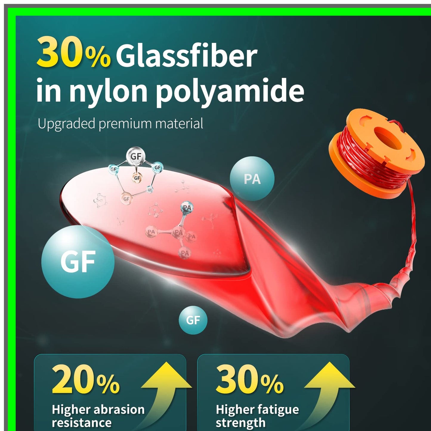 Worx Trimmer Line Refills 20 Pack 0.065 Inch Replacement Spool Line