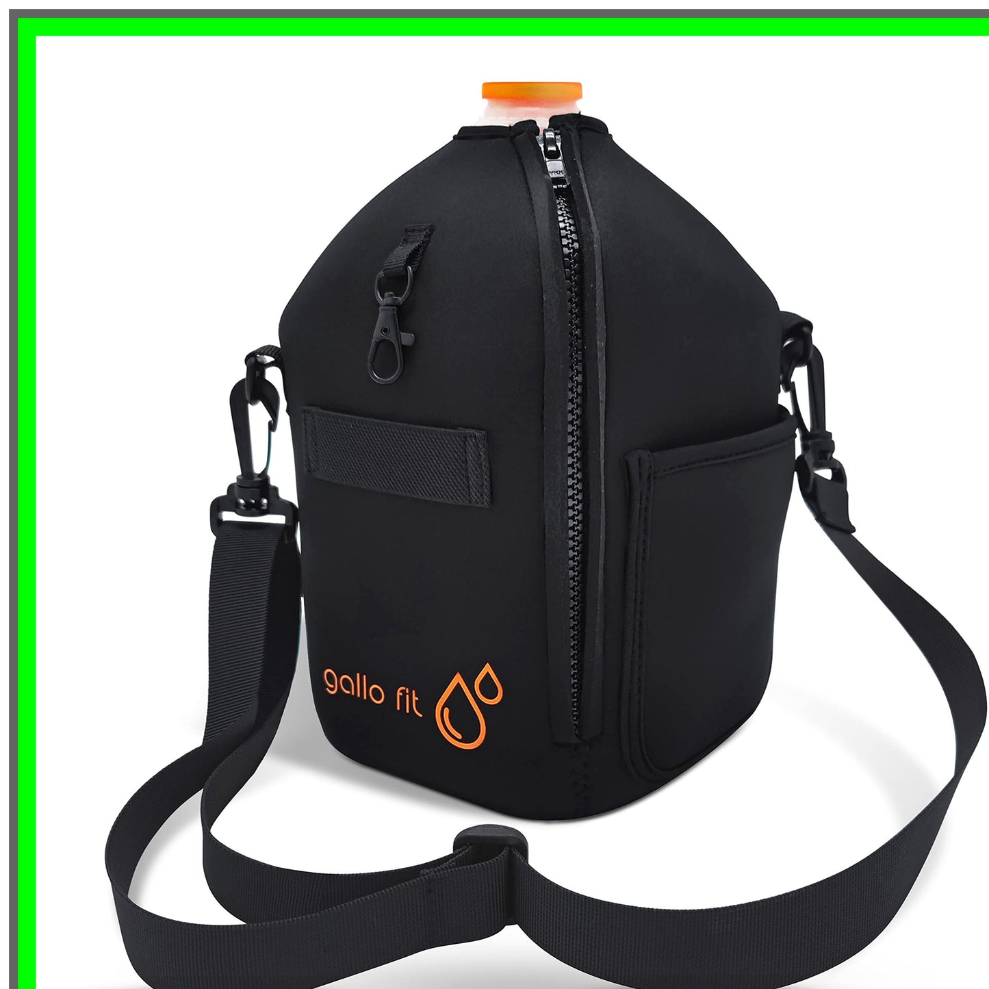 Neoprene Gallon Jug Sleeve with Strap and Clip for Water and Milk Jugs