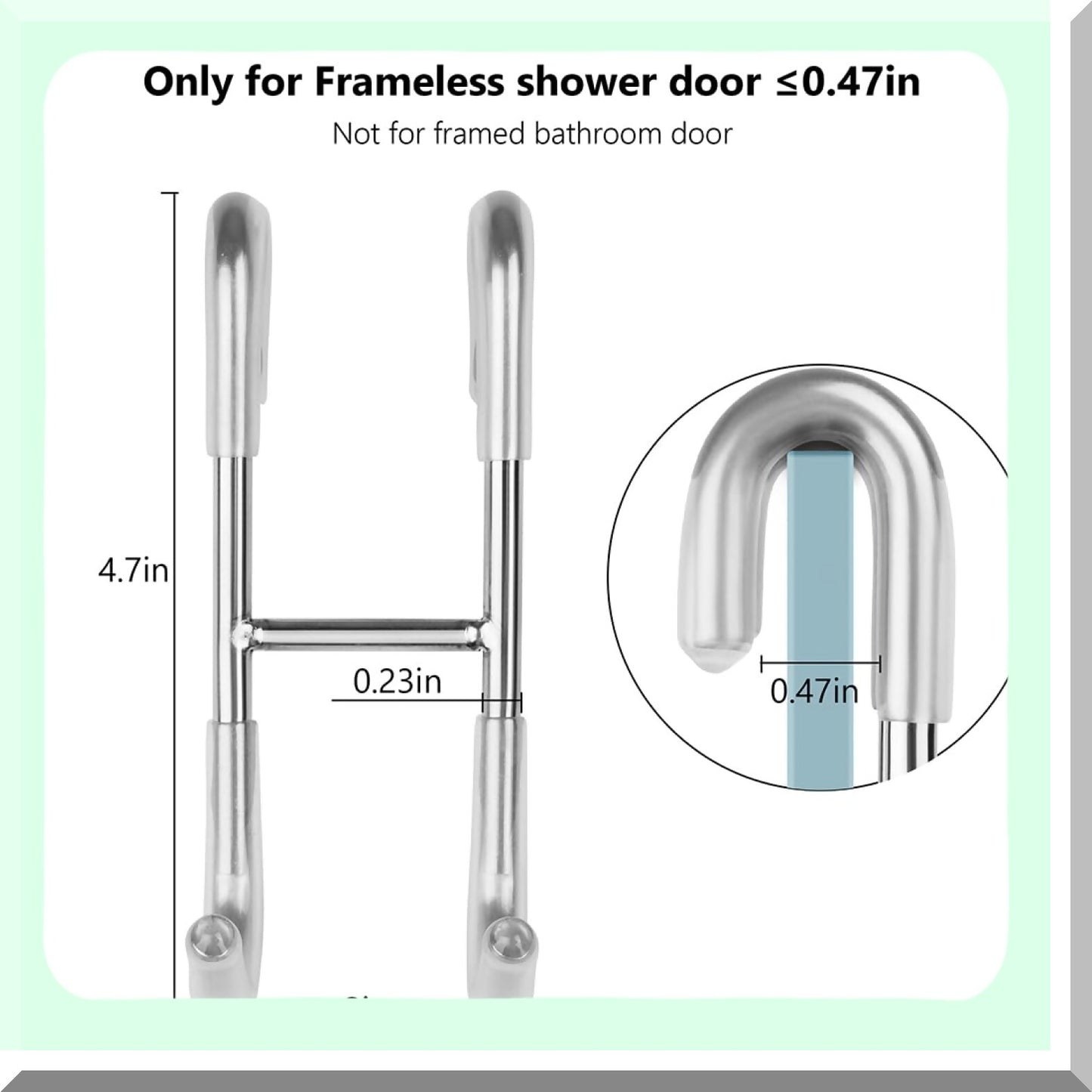 Shower Door Towel Hooks 2 Pack Silver