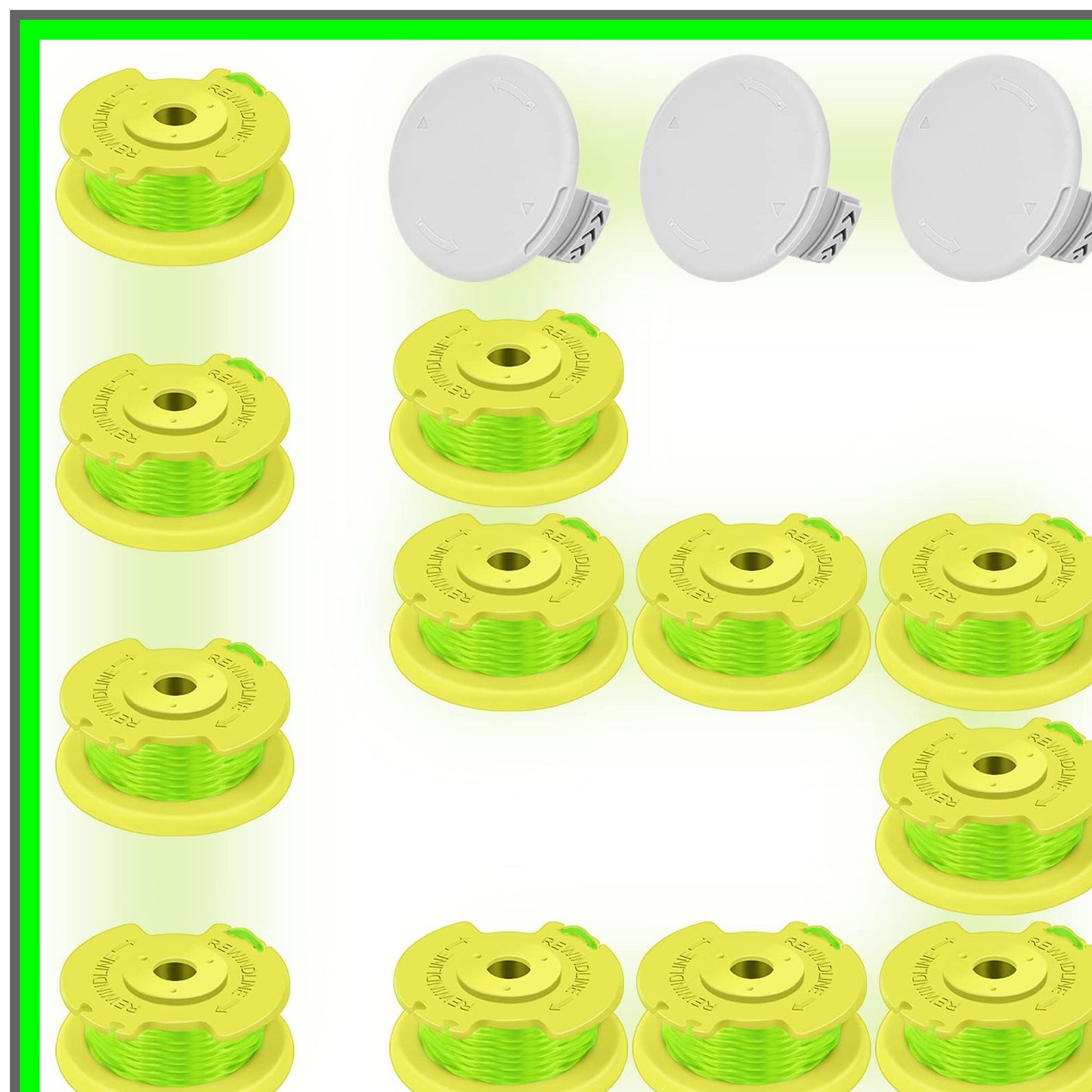 Ryobi Compatible 15 Pcs Trimmer String Replacement Set with Caps