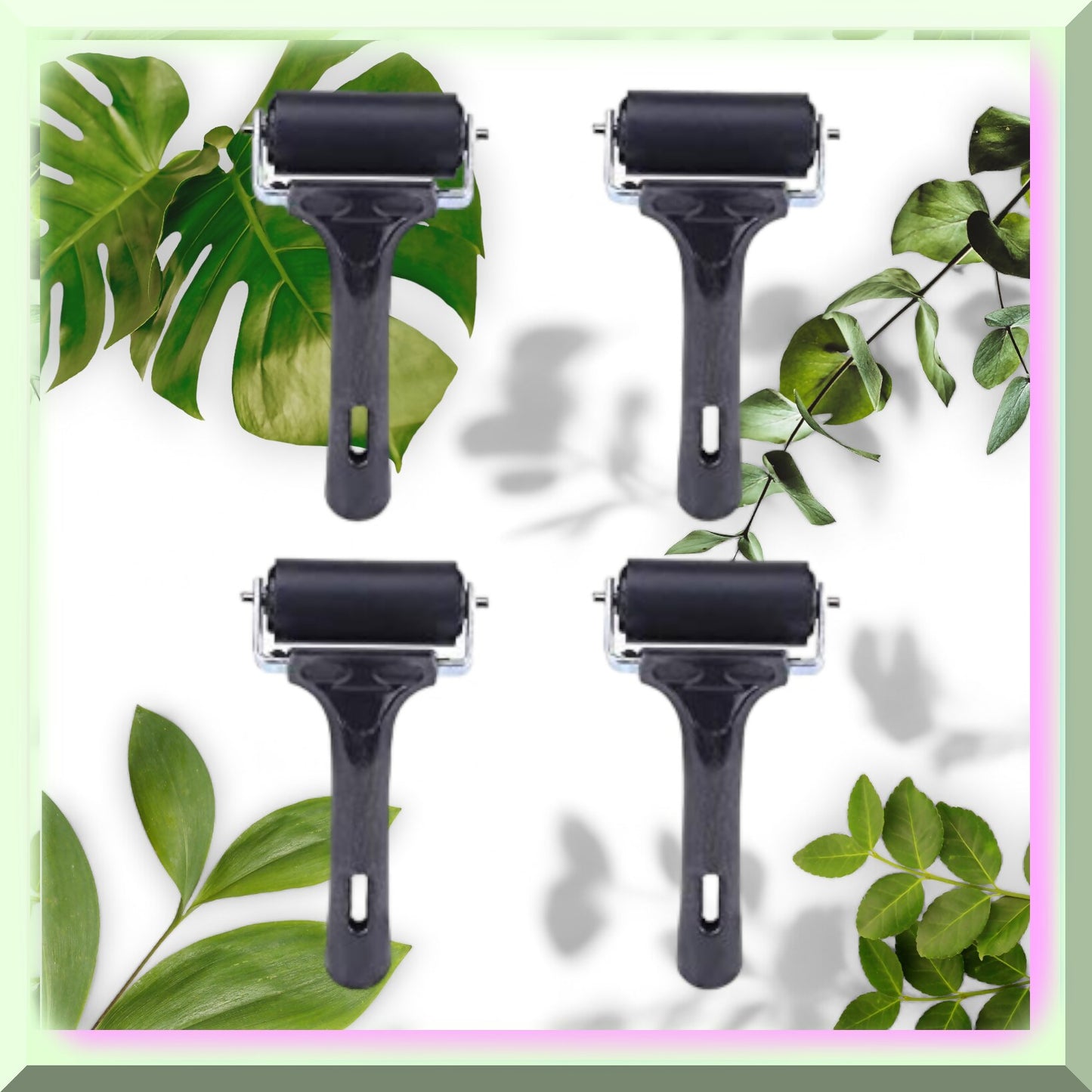 PrintPro Rubber Roller Kit 4 Pack 2.36 Inch
