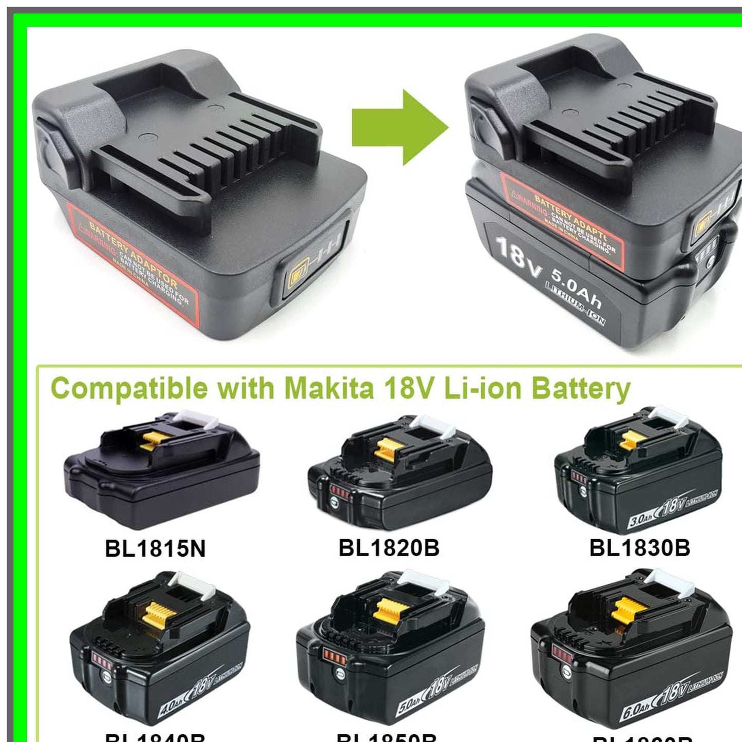 Versatile 18V Battery Adapter for Hitachi and Makita Cordless Tools